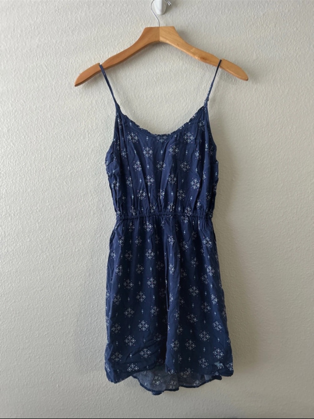 Abercrombie and fitch - Navy Floral Print Spaghetti Strap Dress